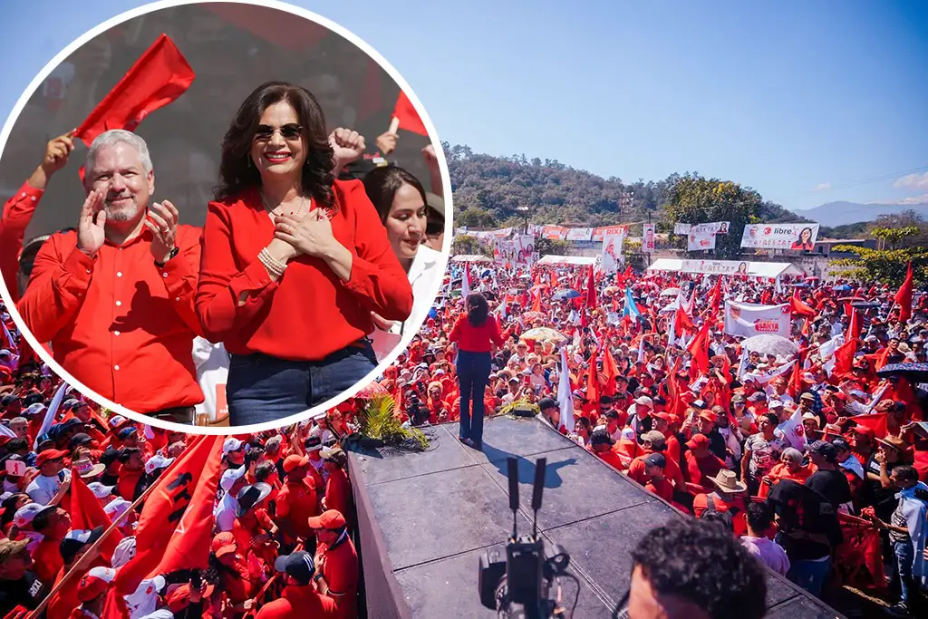 Rixi Moncada en su lanzamiento de precandidatura por el Partido LIBRE en Santa Barbara